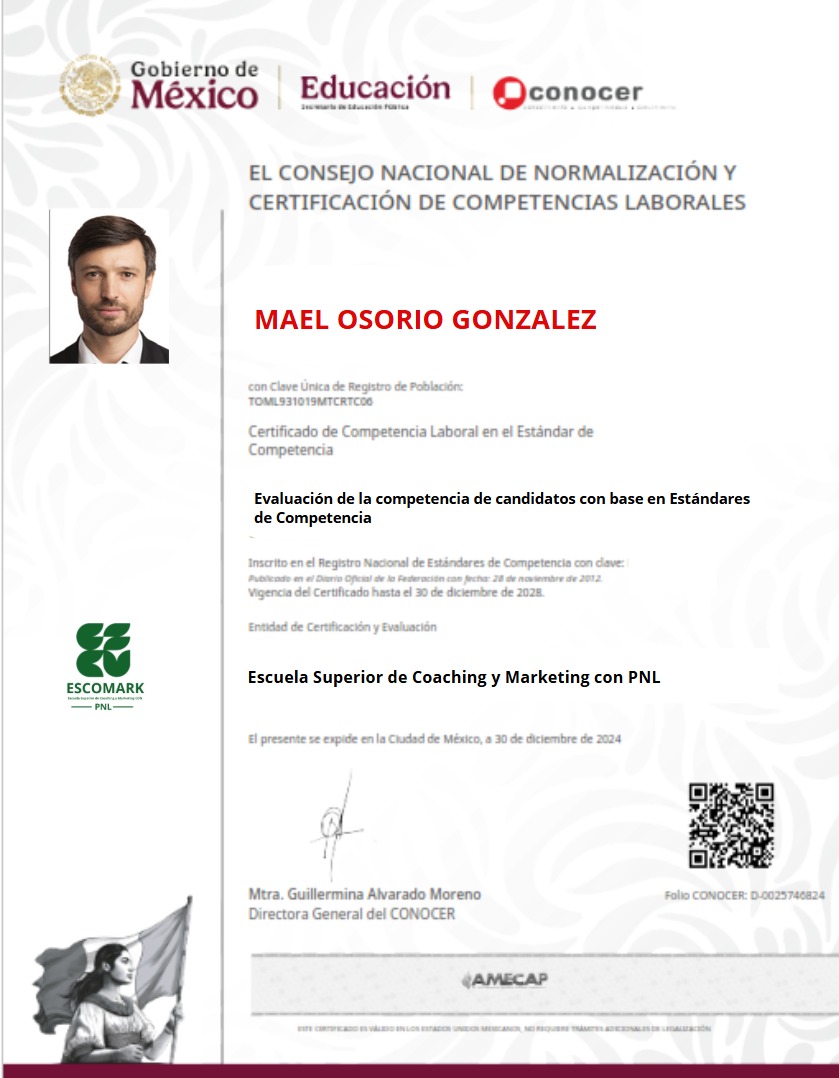 Certificado Oficial de Muestra SEP CONOCER